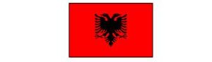 Albanien mit Hauptstadt und Flagge