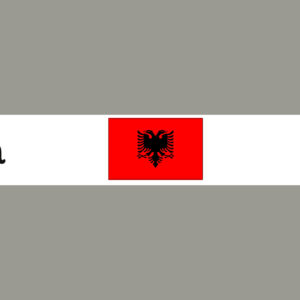 Albanien mit Hauptstadt und Flagge