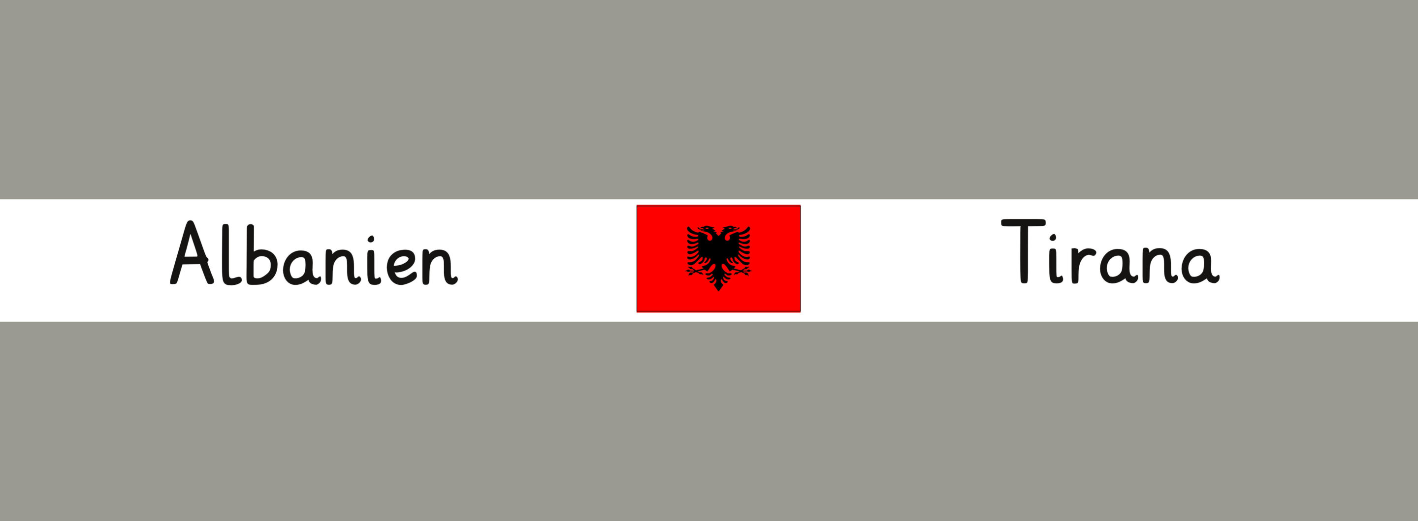 Albanien mit Hauptstadt und Flagge