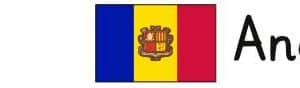 Andorra mit Hauptstadt und Flagge
