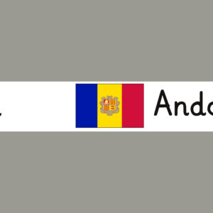 Andorra mit Hauptstadt und Flagge