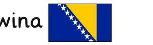 Bosnien-Herzegowina mit Hauptstadt und Flagge