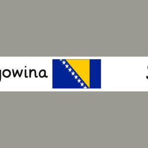 Bosnien-Herzegowina mit Hauptstadt und Flagge