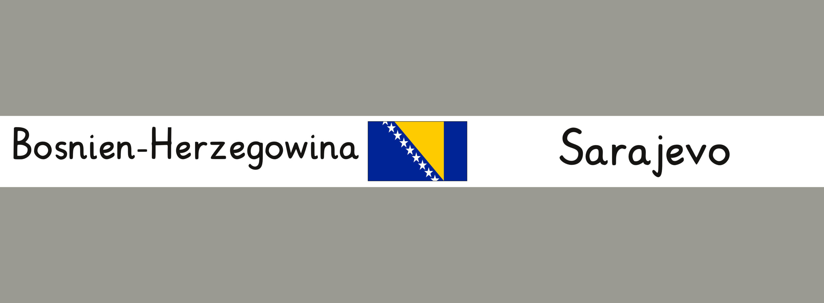 Bosnien-Herzegowina mit Hauptstadt und Flagge