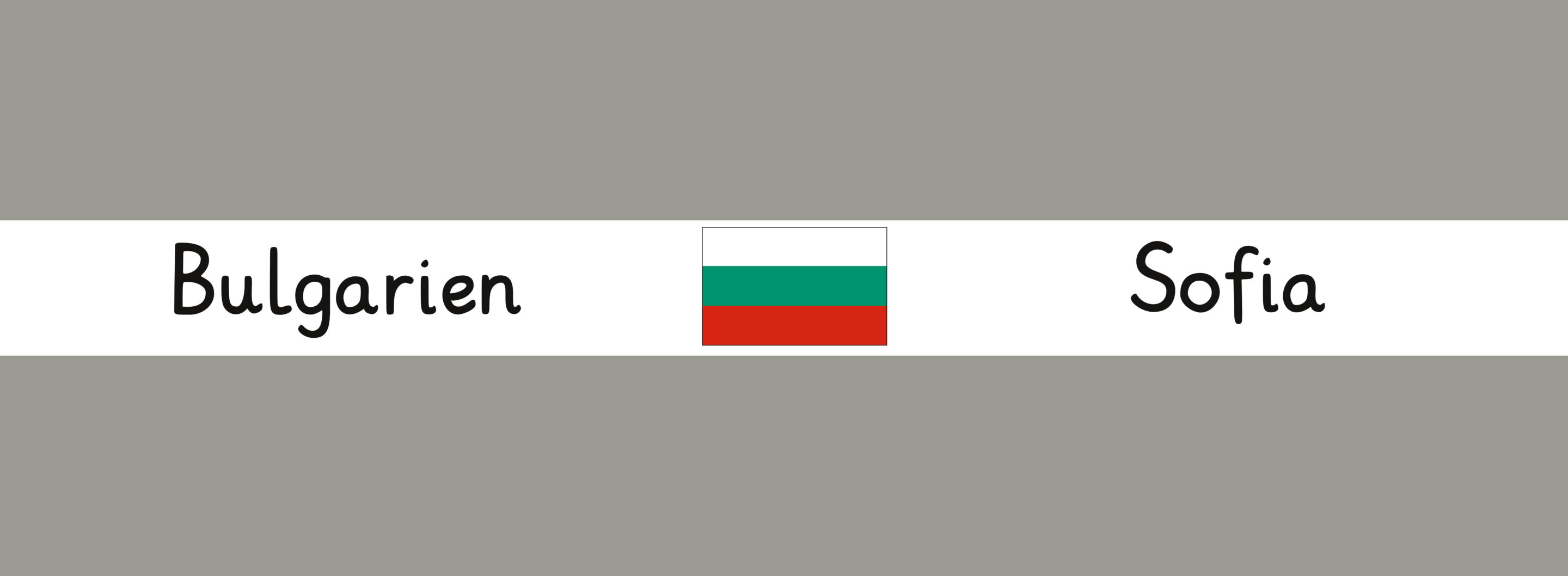 Bulgarien mit Hauptstadt und Flagge