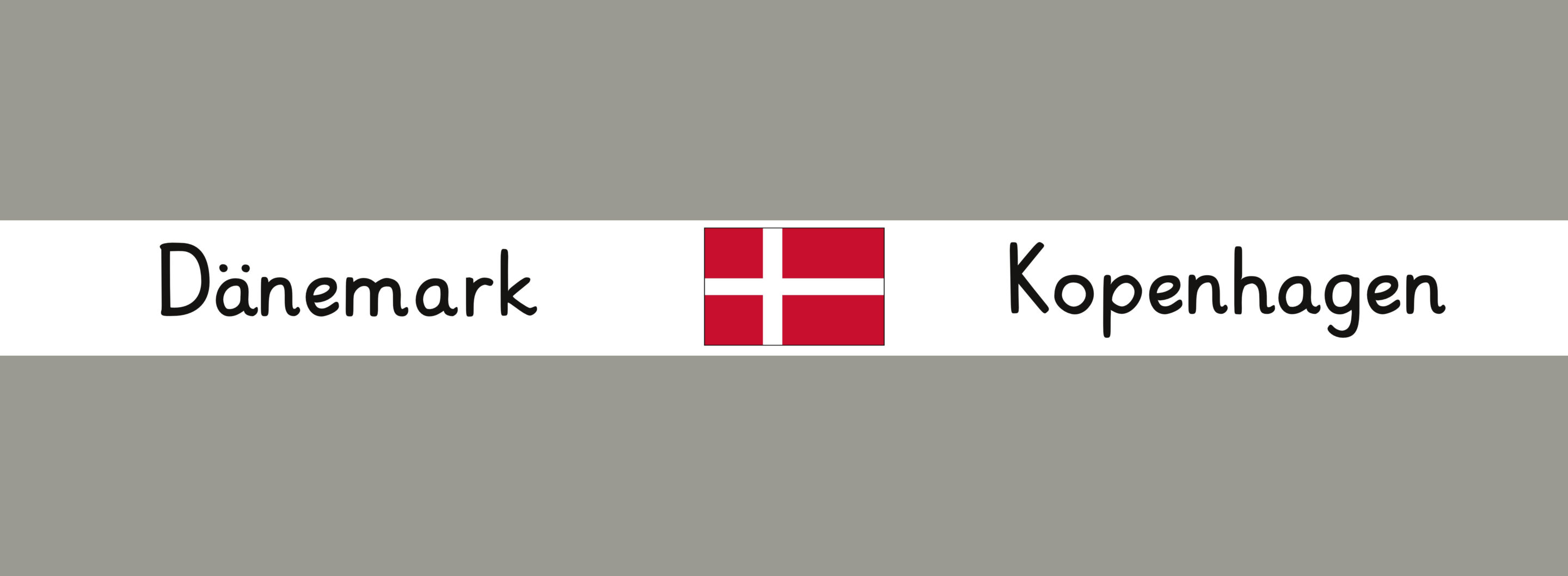 Dänemark mit Hauptstadt und Flagge