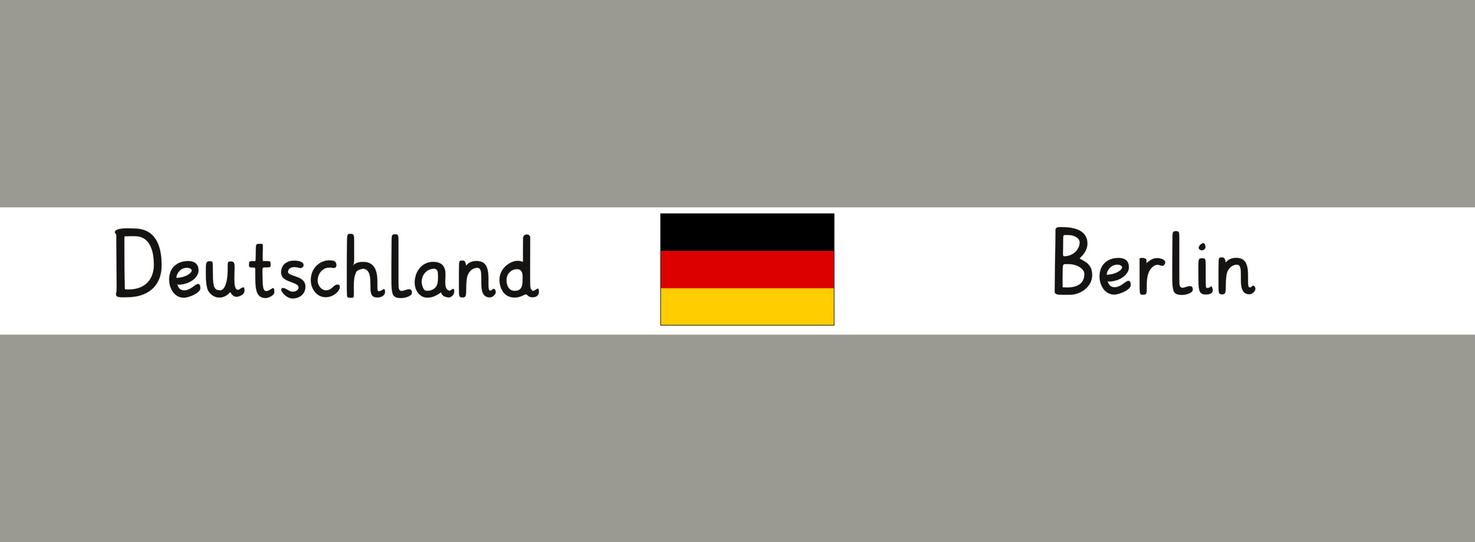 Deutschland mit Hauptstadt und Flagge