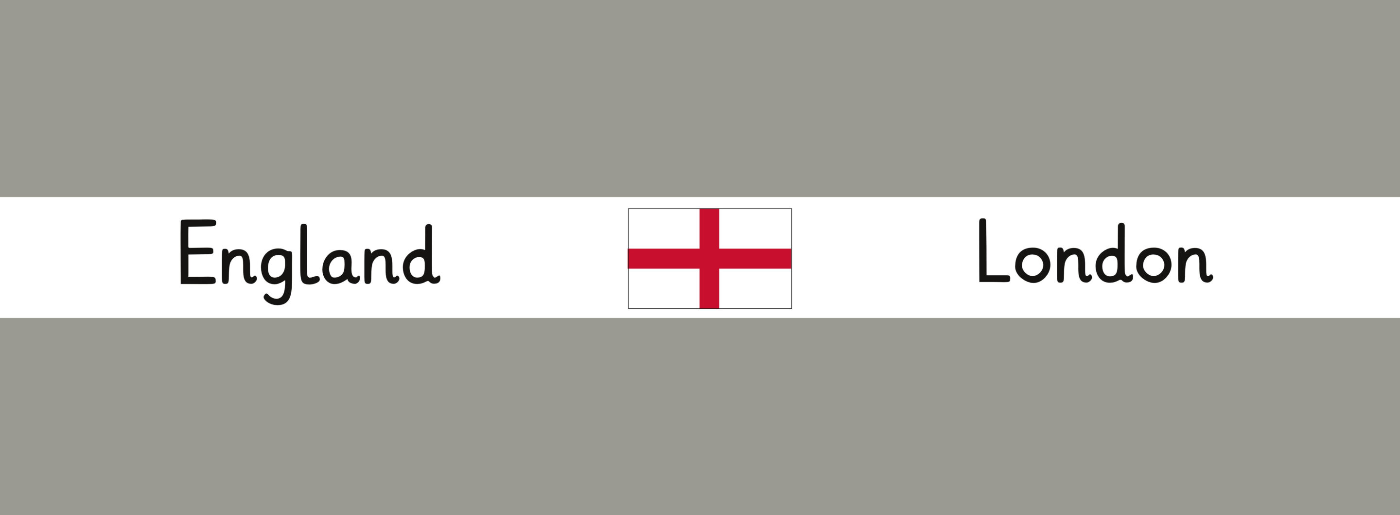 England mit Hauptstadt und Flagge