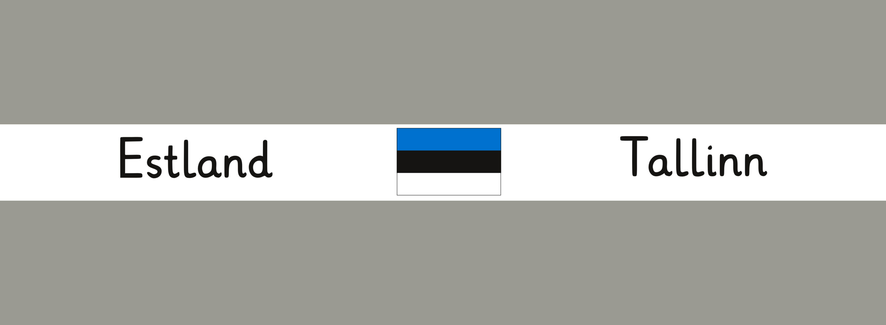 Estland mit Hauptstadt und Flagge