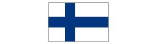 Finnland mit Hauptstadt und Flagge