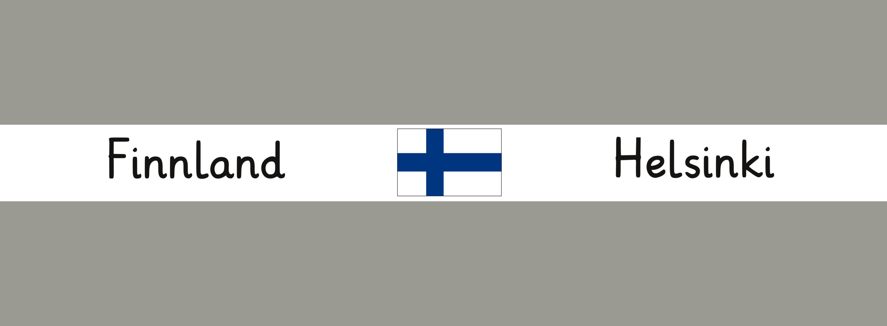 Finnland mit Hauptstadt und Flagge