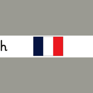 Frankreich mit Hauptstadt und Flagge
