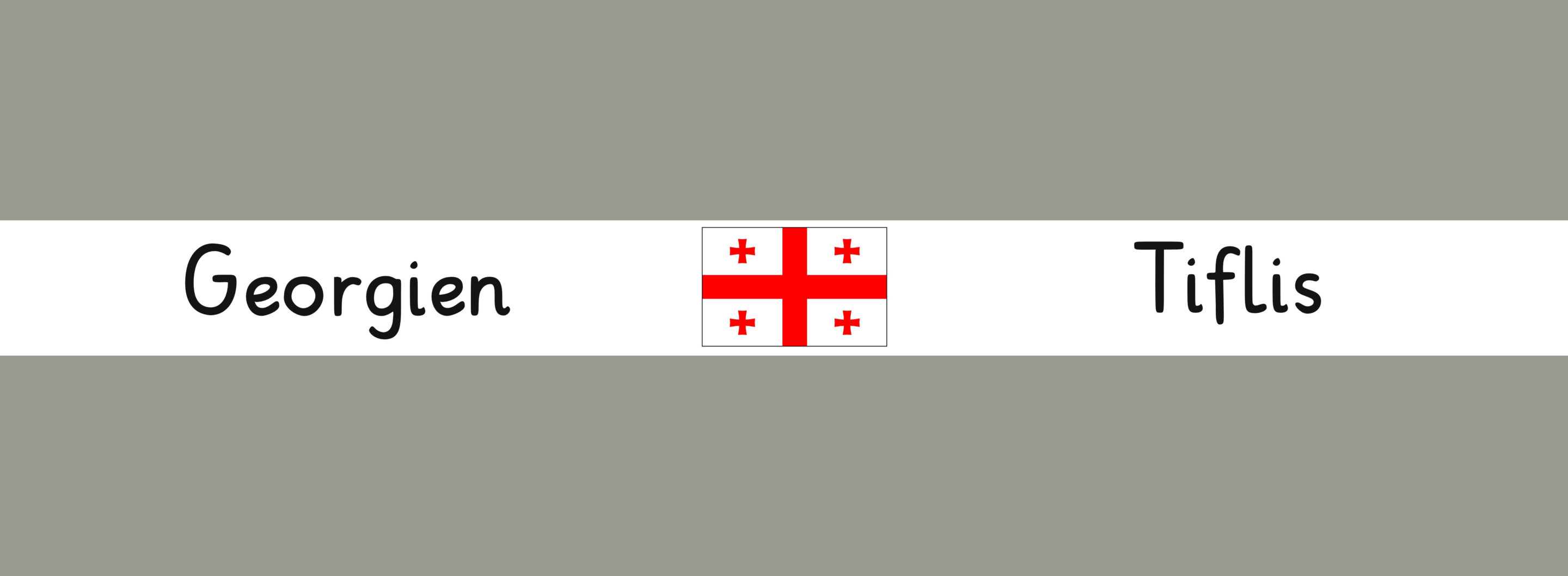 Georgien mit Hauptstadt und Flagge