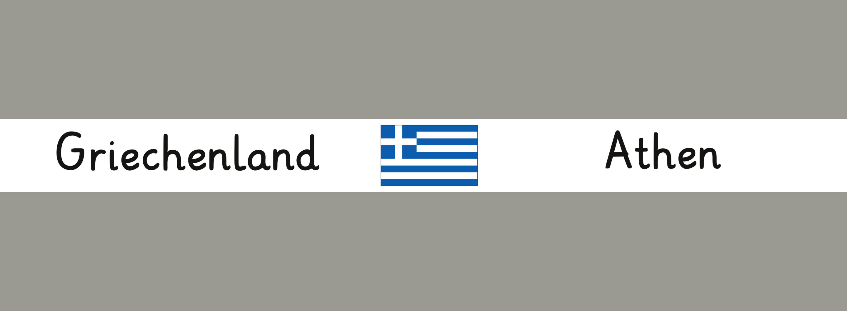 Griechenland mit Hauptstadt und Flagge