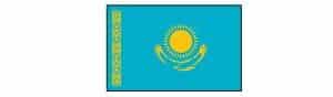 Kasachstan mit Hauptstadt und Flagge