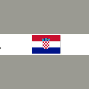 Kroatien mit Hauptstadt und Flagge