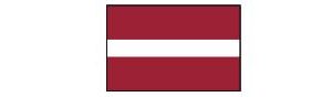 Lettland mit Hauptstadt und Flagge