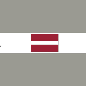 Lettland mit Hauptstadt und Flagge