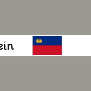 Liechtenstein mit Hauptstadt und Flagge