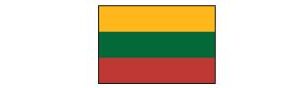 Litauen mit Hauptstadt und Flagge