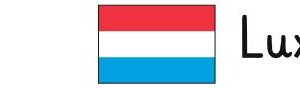Luxemburg mit Hauptstadt und Flagge