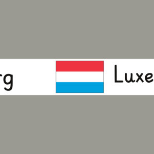 Luxemburg mit Hauptstadt und Flagge