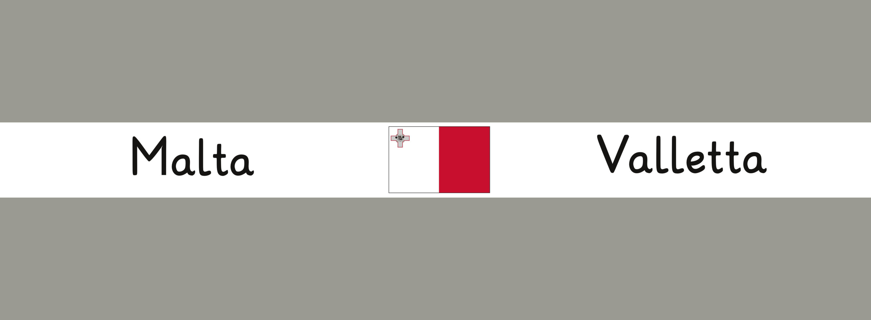 Malta mit Hauptstadt und Flagge