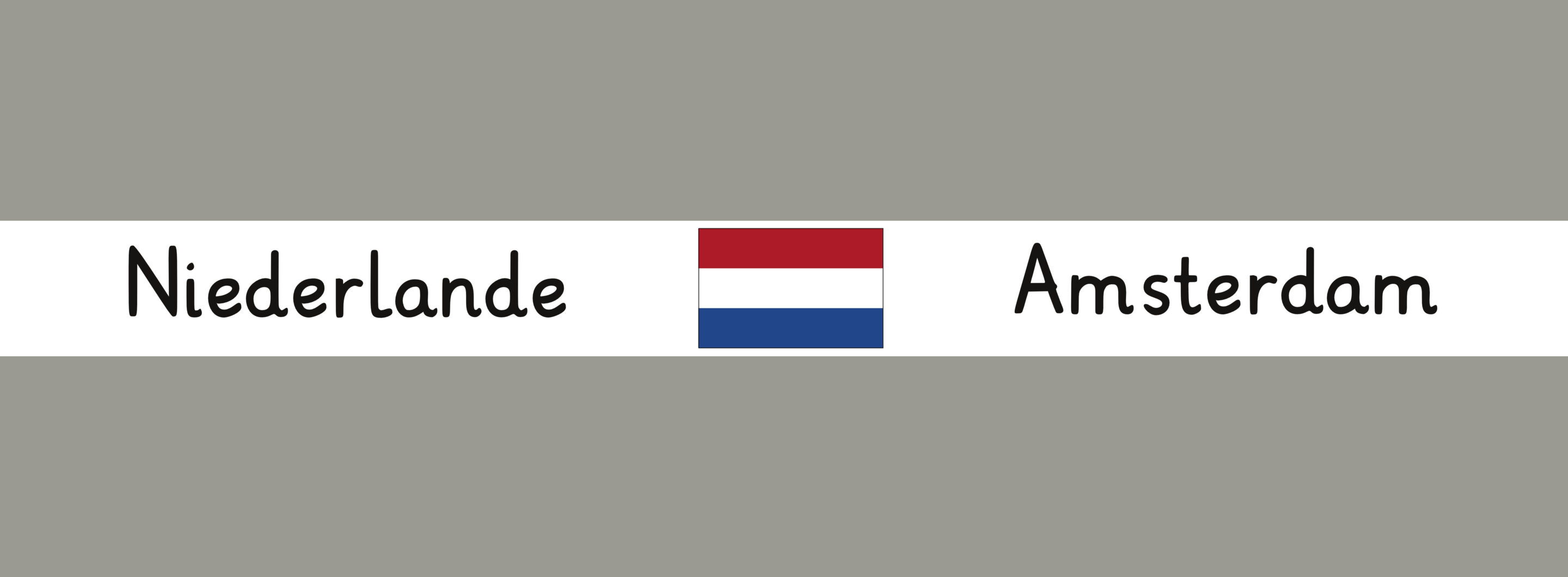 Niederlande mit Hauptstadt und Flagge