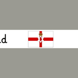 Nordirland mit Hauptstadt und Flagge