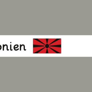 Nordmazedonien mit Hauptstadt und Flagge