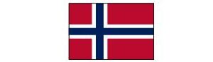 Norwegen mit Hauptstadt und Flagge