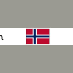 Norwegen mit Hauptstadt und Flagge