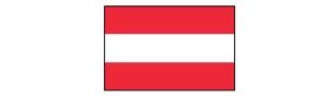 Österreich mit Hauptstadt und Flagge