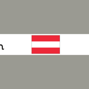 Österreich mit Hauptstadt und Flagge