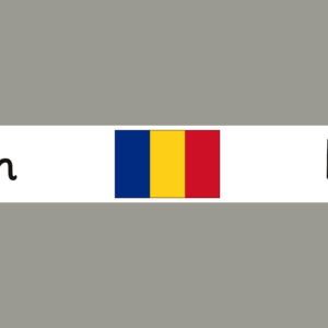 Rumänien mit Hauptstadt und Flagge