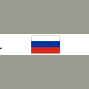Russland mit Hauptstadt und Flagge