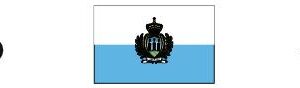 San Marino mit Hauptstadt und Flagge