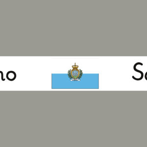 San Marino mit Hauptstadt und Flagge