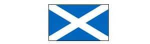 Schottland mit Hauptstadt und Flagge