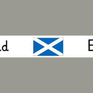 Schottland mit Hauptstadt und Flagge
