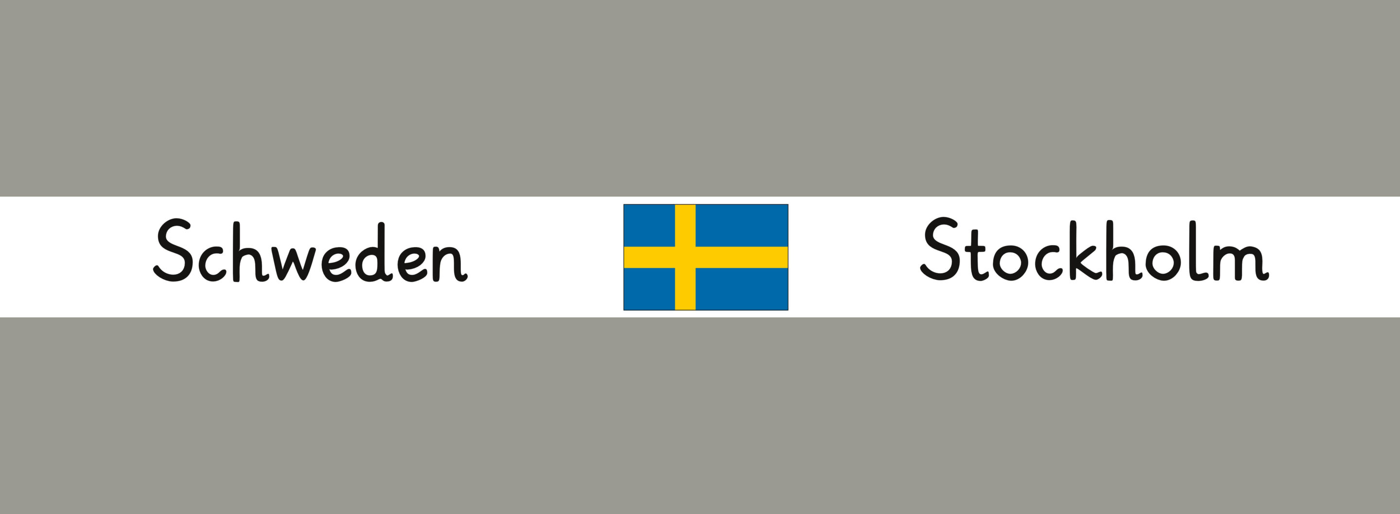 Schweden mit Hauptstadt und Flagge