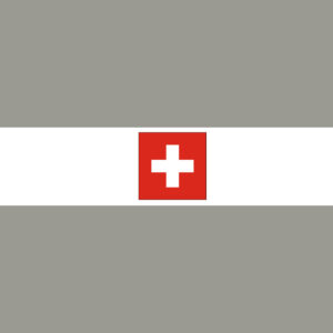 Schweiz mit Hauptstadt und Flagge