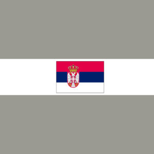 Serbien mit Hauptstadt und Flagge