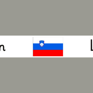 Slowenien mit Hauptstadt und Flagge