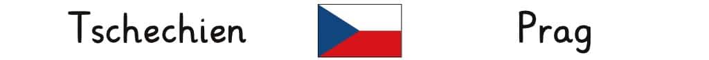 Tschechien mit Hauptstadt und Flagge