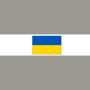 Ukraine mit Hauptstadt und Flagge