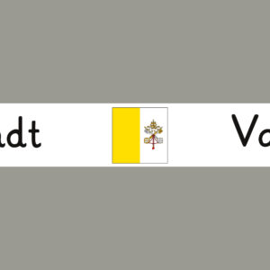 Vatikanstadt mit Hauptstadt und Flagge