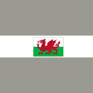 Wales mit Hauptstadt und Flagge